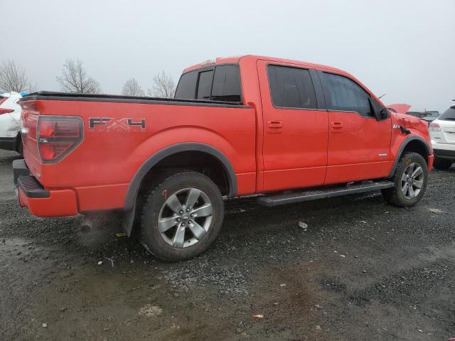 1FTFW1ET9BFD17602 - 2011 FORD F150 SUPERCREW RED photo 3