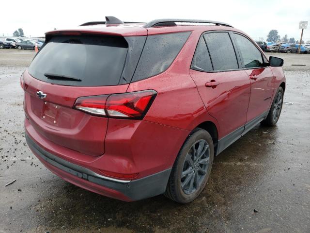 3GNAXMEV9NS105297 - 2022 CHEVROLET EQUINOX RS RED photo 3