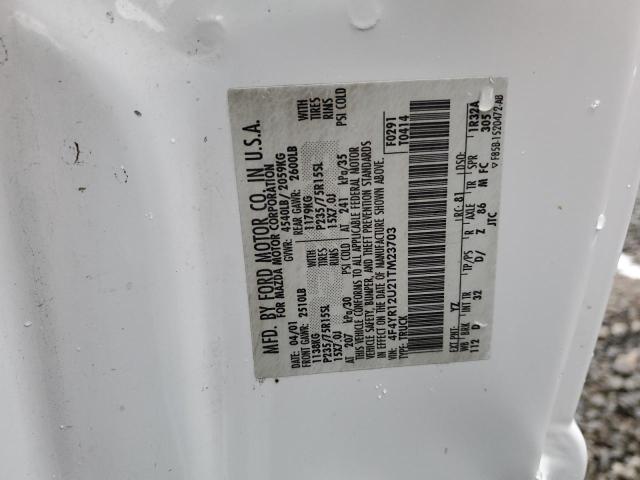 4F4YR12U21TM23703 - 2001 MAZDA B3000 WHITE photo 12