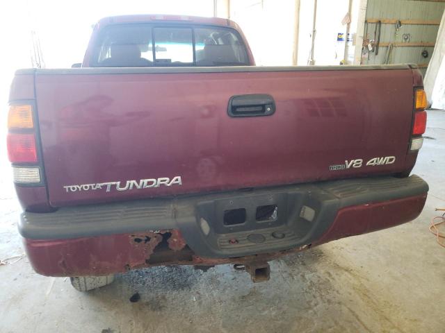 5TBBT481X3S416989 - 2003 TOYOTA TUNDRA ACCESS CAB LIMITED BURGUNDY photo 6