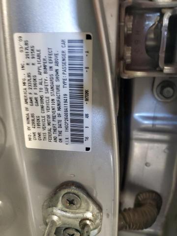 1HGCP26469A119419 - 2009 HONDA ACCORD LXP SILVER photo 12