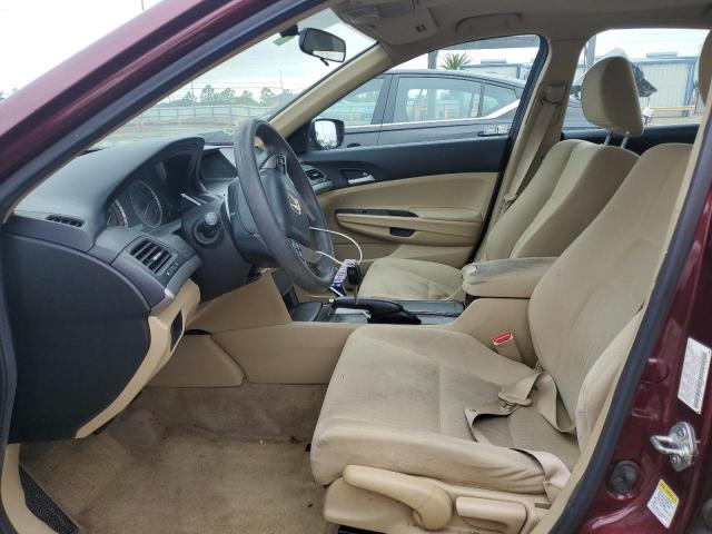 1HGCP2F3XBA002911 - 2011 HONDA ACCORD LX BURGUNDY photo 7