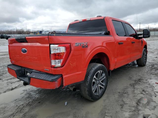 1FTFW1E80MKD64670 - 2021 FORD F150 SUPERCREW RED photo 3