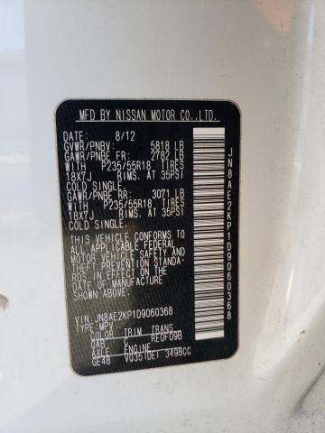 JN8AE2KP1D9060368 - 2013 NISSAN QUEST S WHITE photo 14