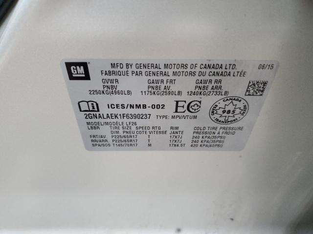 2GNALAEK1F6390237 - 2015 CHEVROLET EQUINOX LS BEIGE photo 13