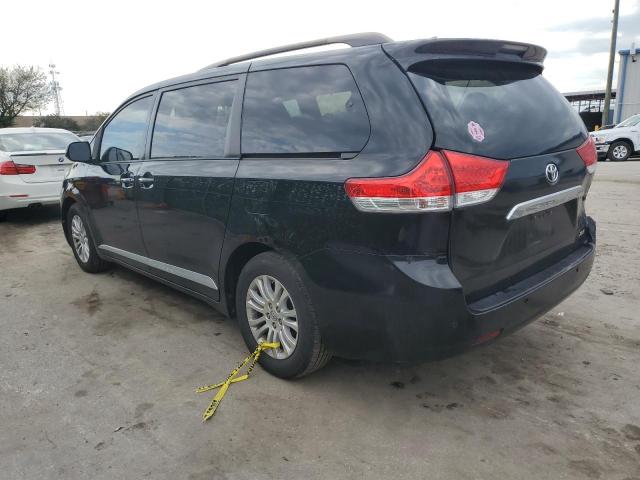 5TDYK3DC5ES459225 - 2014 TOYOTA SIENNA XLE BLACK photo 2