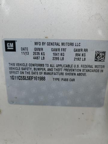 1G11C5SL5EF161988 - 2014 CHEVROLET MALIBU 1LT BEIGE photo 12