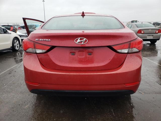 KMHDH4AE1FU332974 - 2015 HYUNDAI ELANTRA SE RED photo 6