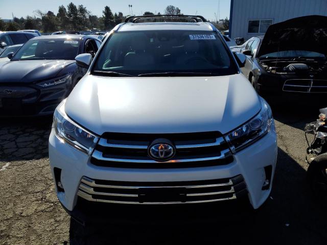 5TDDGRFHXKS068806 - 2019 TOYOTA HIGHLANDER HYBRID LIMITED WHITE photo 5