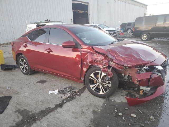 3N1AB8CV6NY251433 - 2022 NISSAN SENTRA SV RED photo 4