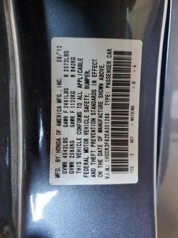 1HGCR3F82EA001266 - 2014 HONDA ACCORD EXL GRAY photo 12