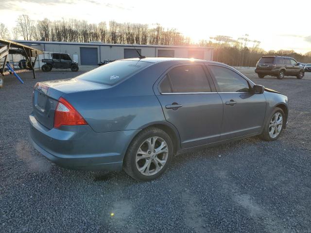 3FAHP0HA3CR100972 - 2012 FORD FUSION SE BLUE photo 3