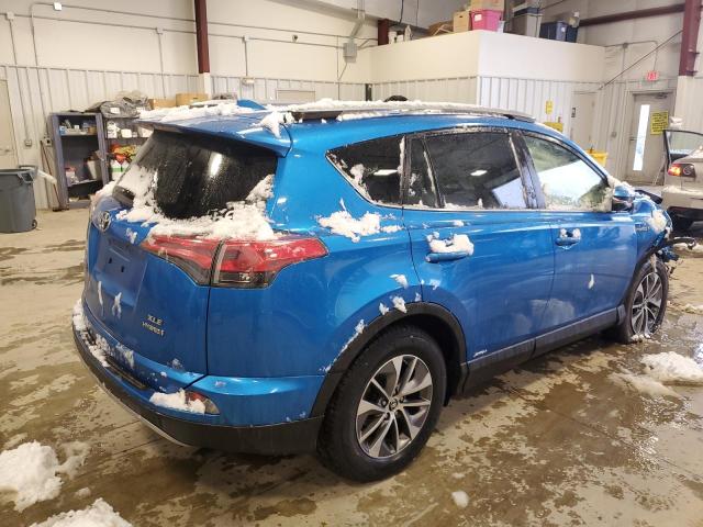 JTMRJREV5HD073401 - 2017 TOYOTA RAV4 HV LE BLUE photo 3