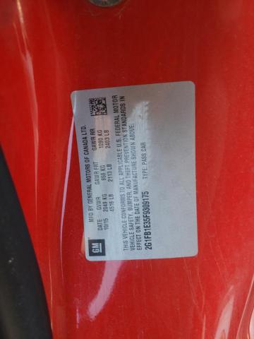 2G1FB1E35F9309175 - 2015 CHEVROLET CAMARO LS RED photo 12