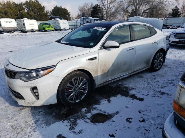 5XXGV4L23JG204683 - 2018 KIA OPTIMA SXL WHITE photo 1