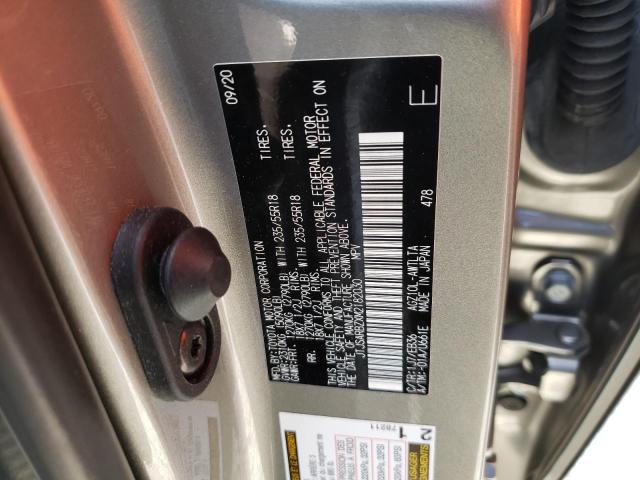 JTJSARBZXM2182030 - 2021 LEXUS NX 300 BASE ნაცრისფერი ფოტო 12