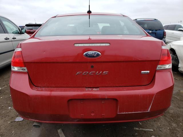 1FAHP37N39W214420 - 2009 FORD FOCUS SEL RED photo 6