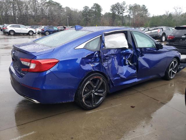 1HGCV1F37LA106340 - 2020 HONDA ACCORD SPORT BLUE photo 3