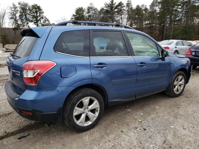 JF2SJAKC9FH469229 - 2015 SUBARU FORESTER 2.5I LIMITED BLUE photo 3