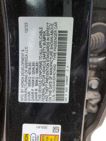 19UDE4H30PA016942 - 2023 ACURA INTEGRA A-SPEC BLACK photo 12