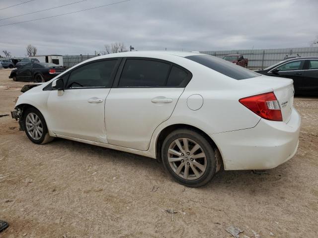 19XFB2F83CE001569 - 2012 HONDA CIVIC EX WHITE photo 2