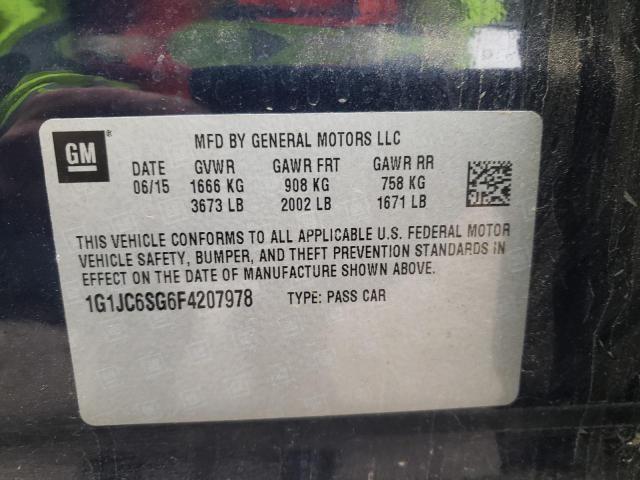 1G1JC6SG6F4207978 - 2015 CHEVROLET SONIC LT CHARCOAL photo 12