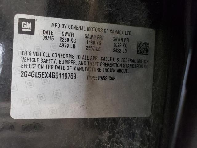 2G4GL5EX4G9119769 - 2016 BUICK REGAL 黑色 照片 12