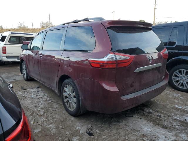 5TDDK3DC5GS143549 - 2016 TOYOTA SIENNA XLE BURGUNDY photo 2