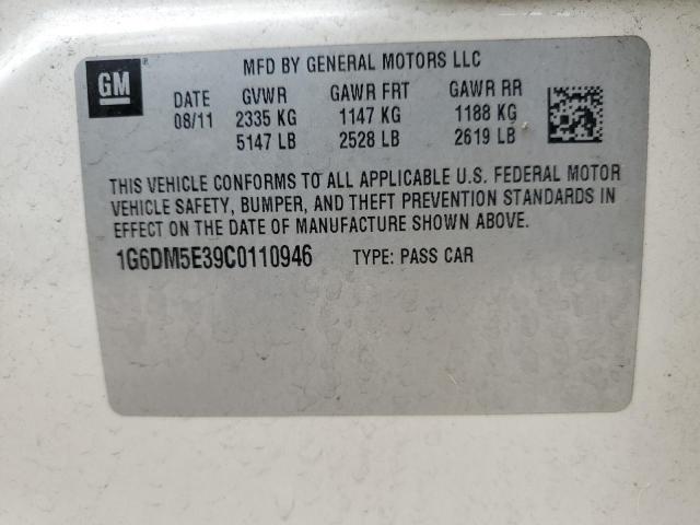 1G6DM5E39C0110946 - 2012 CADILLAC CTS PERFORMANCE COLLECTION Weiß Foto 13