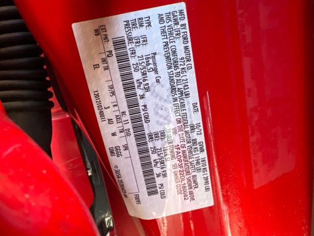 1FADP3F22DL180082 - 2013 FORD FOCUS SE RED photo 12