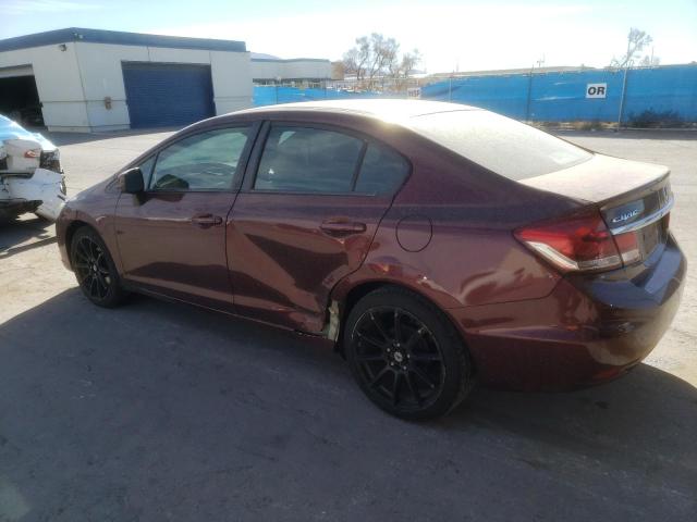 2HGFB2F50DH585006 - 2013 HONDA CIVIC LX BURGUNDY photo 2