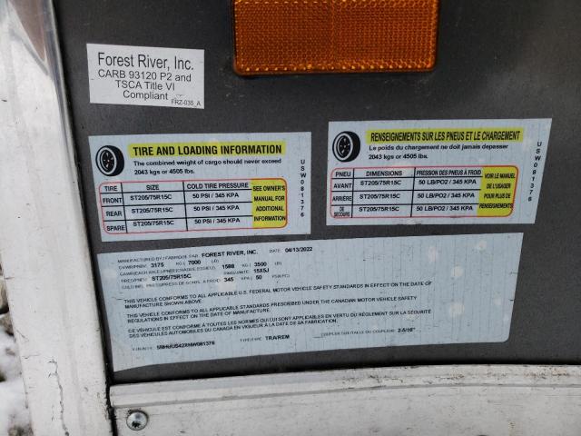 5NHUUS42XNW081376 - 2022 FORS TRAILER GRAY photo 10