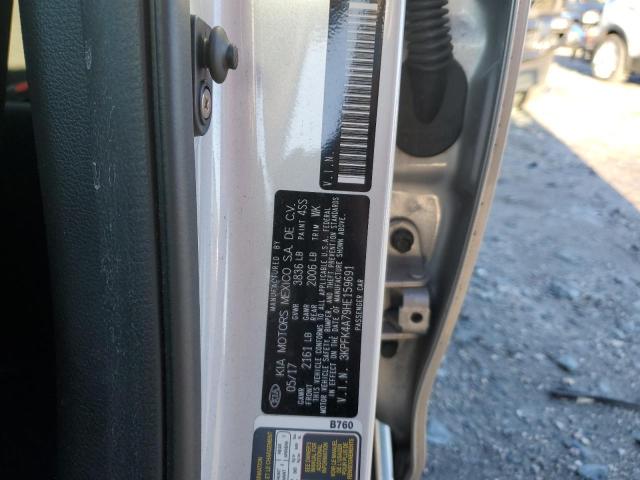 3KPFK4A79HE159691 - 2017 KIA FORTE LX SILVER photo 13