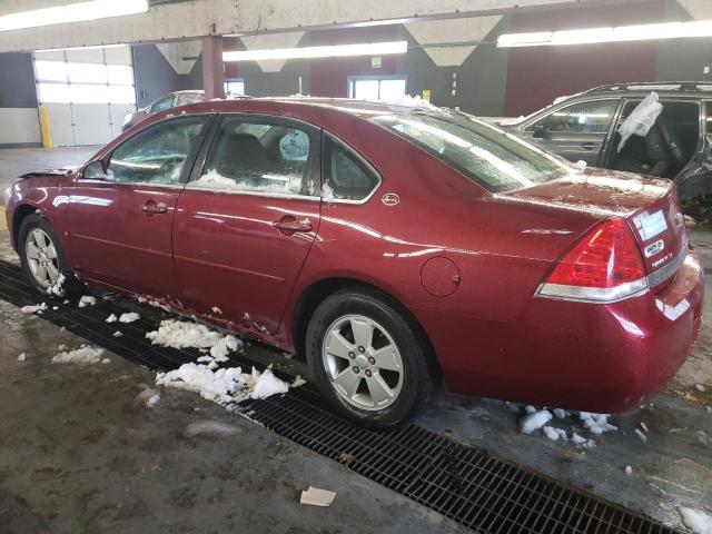 2G1WT58K879273961 - 2007 CHEVROLET IMPALA LT BURGUNDY photo 2