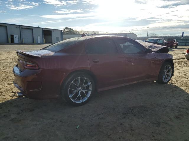 2C3CDXHG2MH661398 - 2021 DODGE CHARGER GT MAROON photo 3