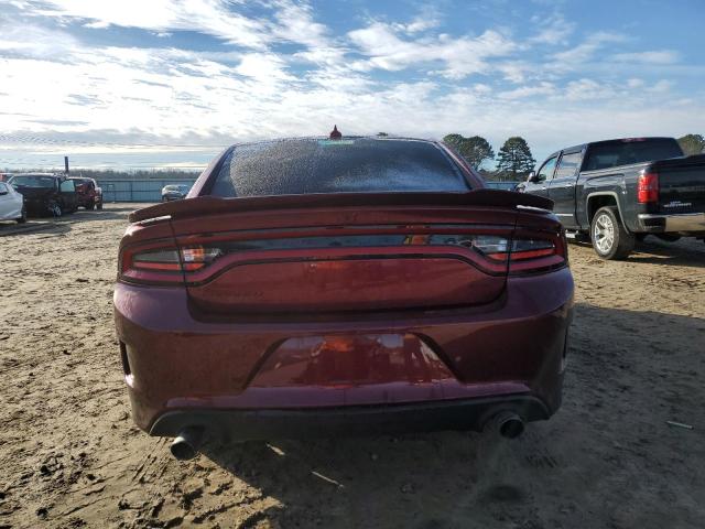 2C3CDXHG2MH661398 - 2021 DODGE CHARGER GT MAROON photo 6