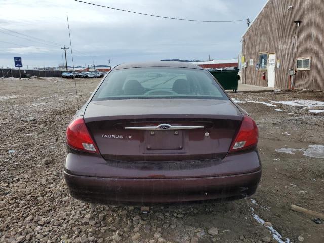 1FAFP5225YA151381 - 2000 FORD TAURUS LX BURGUNDY photo 6