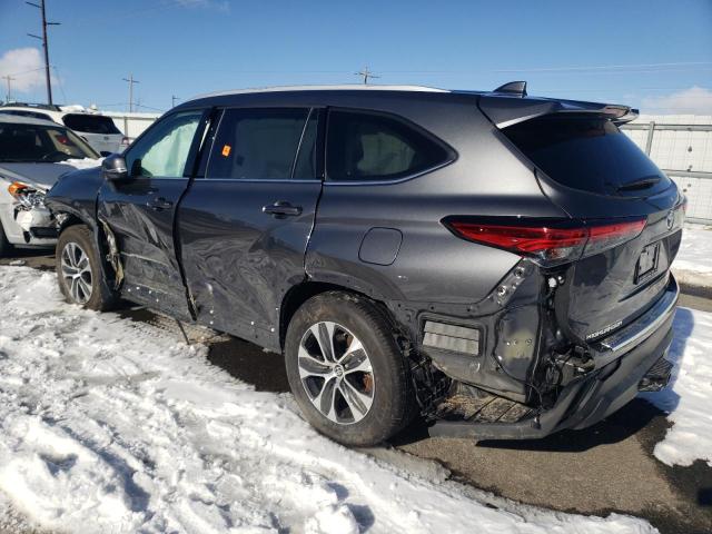 5TDHZRBH0NS593640 - 2022 TOYOTA HIGHLANDER XLE GRAY photo 2