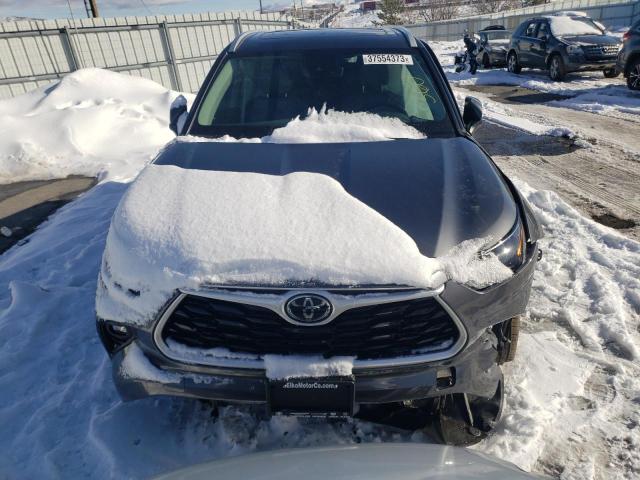 5TDHZRBH0NS593640 - 2022 TOYOTA HIGHLANDER XLE GRAY photo 5