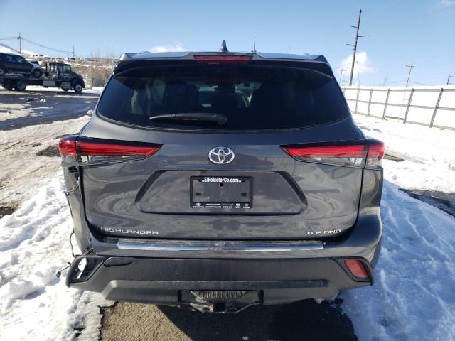 5TDHZRBH0NS593640 - 2022 TOYOTA HIGHLANDER XLE GRAY photo 6