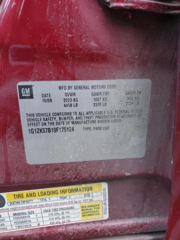 1G1ZK57B19F175124 - 2009 CHEVROLET MALIBU LTZ წითელი ფოტო 12