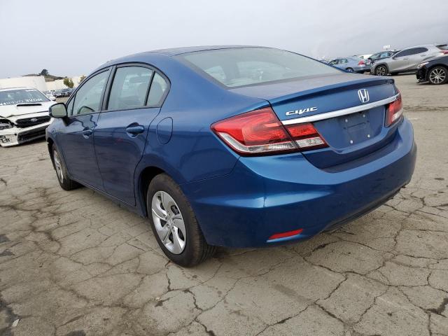 19XFB2F51DE209635 - 2013 HONDA CIVIC LX BLUE photo 2