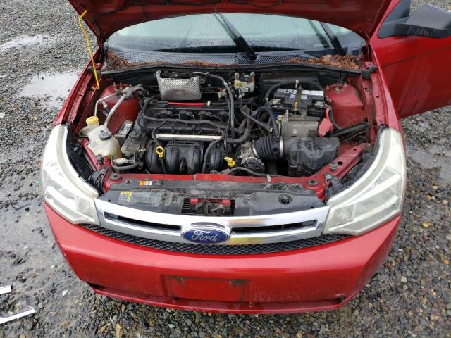 1FAHP35N69W213992 - 2009 FORD FOCUS SE RED photo 11