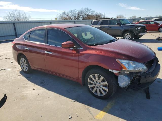 3N1AB7AP6FL675384 - 2015 NISSAN SENTRA S RED photo 4