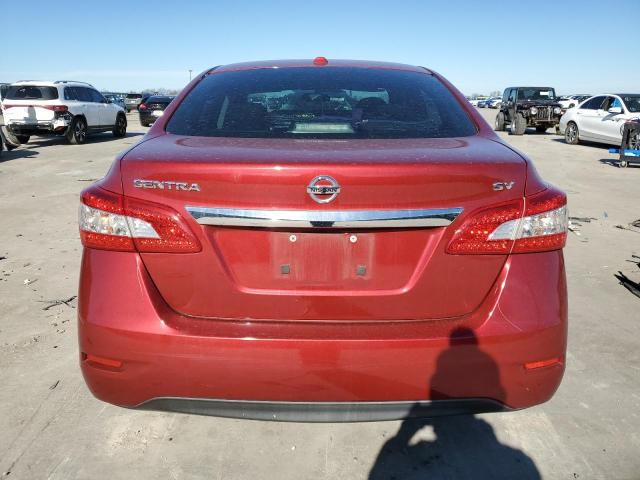 3N1AB7AP6FL675384 - 2015 NISSAN SENTRA S RED photo 6