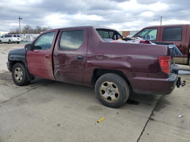 2HJYK16279H500849 - 2009 HONDA RIDGELINE RT MAROON photo 2