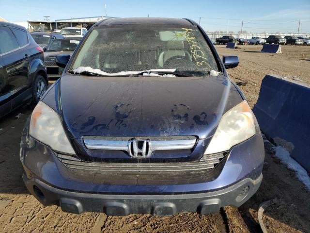 JHLRE48748C053072 - 2008 HONDA CR-V EXL BLUE photo 5