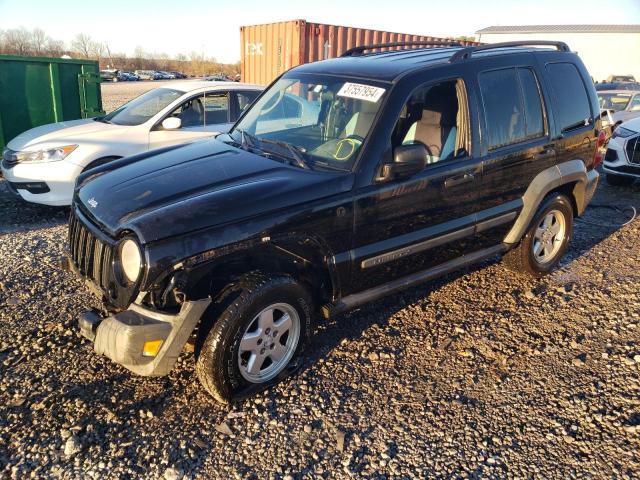 1J4GL48K67W505805 - 2007 JEEP LIBERTY SPORT BLACK photo 1