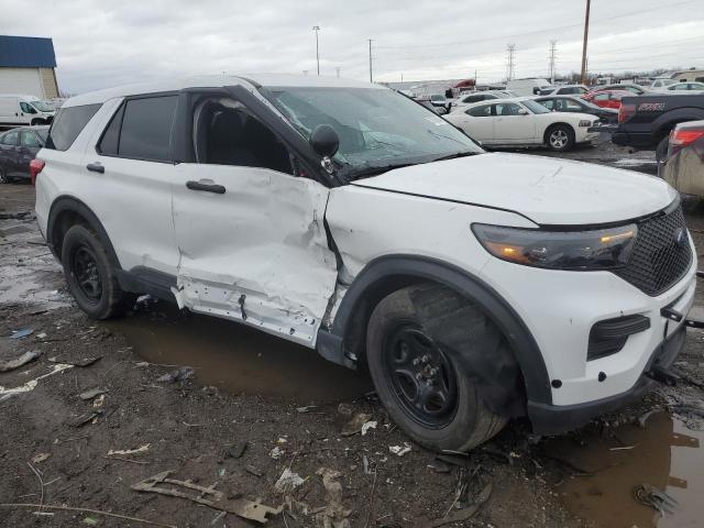 1FM5K8AW3LGB30475 - 2020 FORD EXPLORER POLICE INTERCEPTOR WHITE photo 4