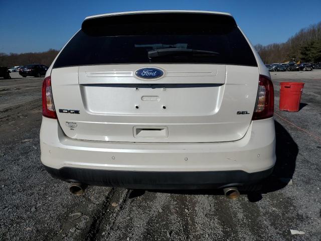 2FMDK3JC0EBB84220 - 2014 FORD EDGE SEL WHITE photo 6